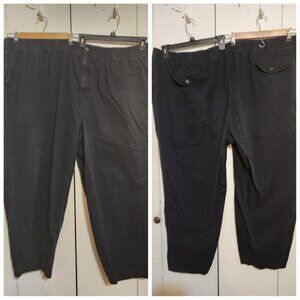 Men's Big & Tall 5X/30 inseam Harbor Bay HB Black Elastic Waist Pants